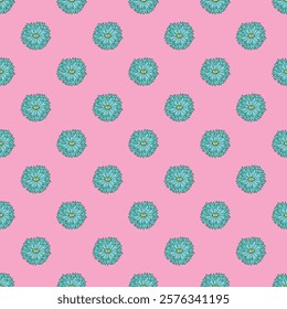 Summer seamless pattern with flowers doodle for decorative print, wrapping paper, greeting cards, wallpaper and fabric