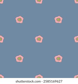 Summer seamless pattern with flowers doodle for decorative print, wrapping paper, greeting cards, wallpaper and fabric