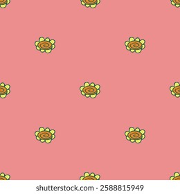 Summer seamless pattern with flowers doodle for decorative print, wrapping paper, greeting cards, wallpaper and fabric