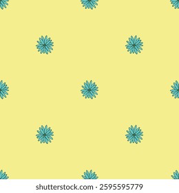 Summer seamless pattern with flowers doodle for decorative print, wrapping paper, greeting cards, wallpaper and fabric
