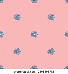 Summer seamless pattern with flowers doodle for decorative print, wrapping paper, greeting cards, wallpaper and fabric