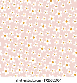 Summer seamless pattern with flowers, vector illustration