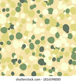 Summer seamless pattern with green and yellow colored rocks sihouettes. Light pastel background. Decorative backdrop for wallpaper, textile, wrapping paper, fabric print. Vector illustration.