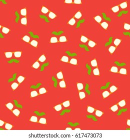 Summer seamless pattern with hipster silhouettes