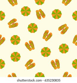 Summer seamless pattern with hot-air balloons