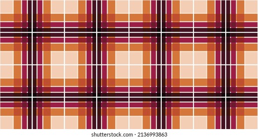 Summer seamless pattern madras check fabric texture. Retro background fabric. Vintage check color square geometric. Vector illustration Design for Prints 