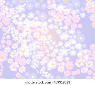Summer seamless pattern. Sakura blossoms background. EPS10 vector illustration