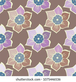 Summer seamless pattern with spring flowers. EPS 10.