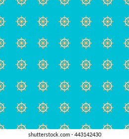 Summer seamless pattern with steering wheels