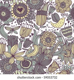 Summer seamless pattern for stylish cartoon wallpapers