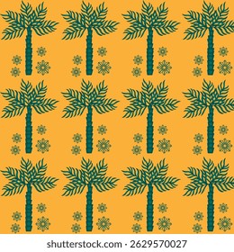 Verão sem costura padrão tropical palmeira árvore vetor moderno verão geométrica impressão para papel de parede, design têxtil, repetir fundo .