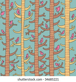 Summer seamless pattern in vector