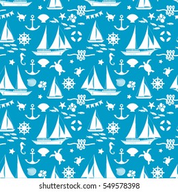 Summer seamless pattern. Vector Illustration, eps10, contains transparencies.