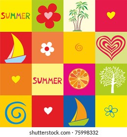 summer seamless pattern. Vector illustration
