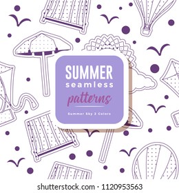 SUMMER seamless patterns : Summer Sky 2 Colors