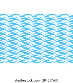 Summer seamless wave pattern isolated on blue background