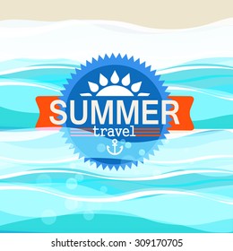 Summer seaside vacation illustration