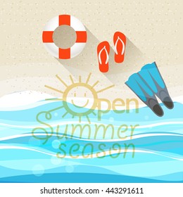 Summer seaside vacation illustration