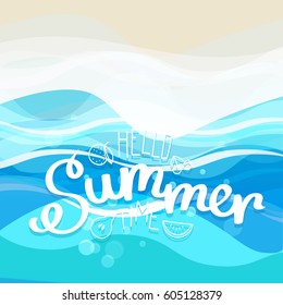 Summer seaside vacation illustration
