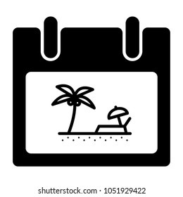 Summer season calendar