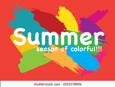 summer season colorful red background vector