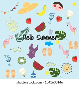 summer season colourful material