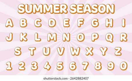 summer season editable text effect with modern and simple style