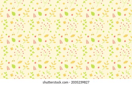 Summer Season Leaves Pattern Background