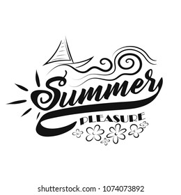 Summer season poster. Vector illustration design