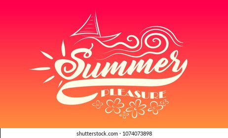 Summer season poster. Vector illustration design