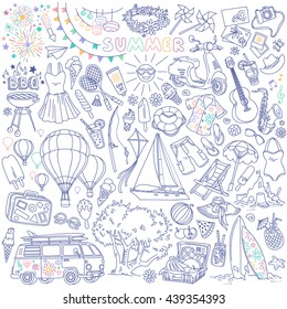 Summer season themed doodle