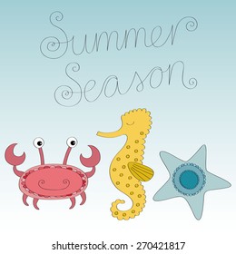 Summer season vector illustration