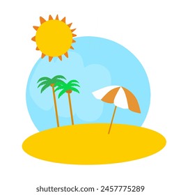Summer season vector logo illustration