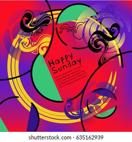 Summer season, vector poster layout