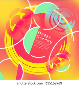 Summer season, vector poster layout