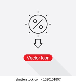 Summer Seasonal Discount Sale Icon Vector Illustration Eps10