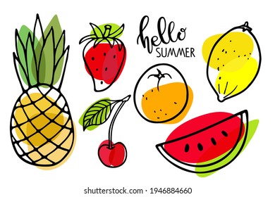 Coloring Pages Preschool Free Printable  Summer coloring pages Fruit  coloring pages Preschool coloring pages
