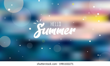Summer see, beach vector illustration 