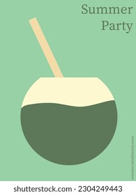 Summer series vector, a vector that indicates an invitation to a summer party.