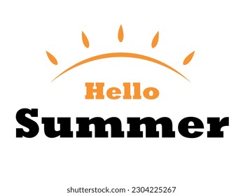 Summer series vector, a vector that shows welcoming during the summer.