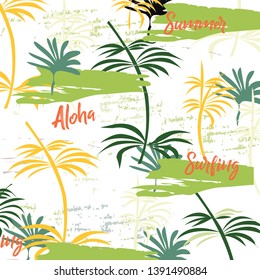 Summer set with hand drawn elements - flamingo, calligraphy, flowers, tropical leaves, coconuts . Perfect for web, card, poster, cover, tag, invitation, sticker kit. 