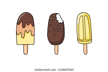 Summer set of ice cream