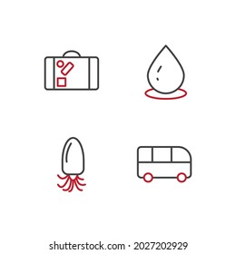 summer set icon, isolated summer set sign icon, vector illustration