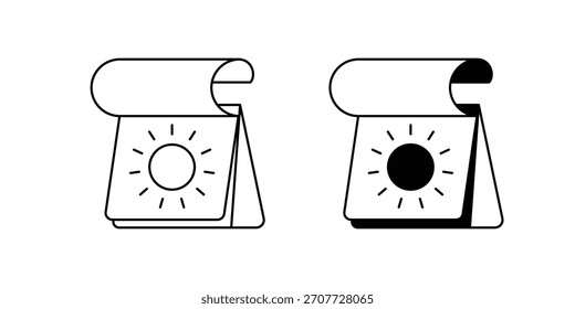 Icono de conjunto de verano con fondo blanco Vector Ilustración de stock