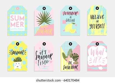 Summer Set Sale Gift Tags Labels Stock Vector (Royalty Free) 631851569