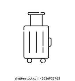 Summer set of web icons in line style. Summer vacation icons for web and mobile app. Travel, beach, tourism, summer holidays, hotel, relax, beach, luggage, passport, sunglasses. Line icon