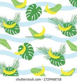 entorno de verano con hojas tropicales