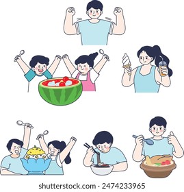 Summer, shaved ice, ice cream, beverage, summer health food, health, nutrition, cold noodles, samgyetang, watermelon