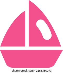 Barco de verano, ilustración, vector sobre fondo blanco.
