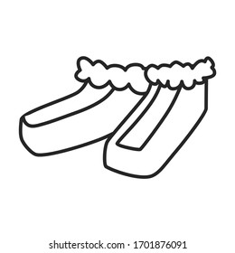 Summer shoe vector icon.Outline vector icon isolated on white background summer shoe.
